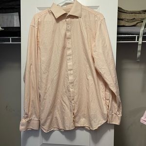 Coral/Light Pink Men’s slim fit dress shirt
